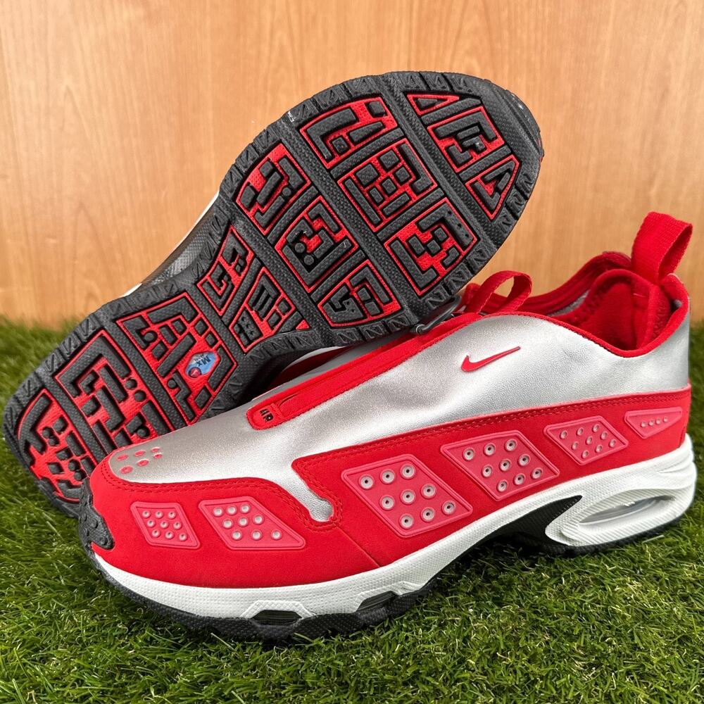 Nike Air Sunder Max Fusion Red Silver IH3988-001 Women's Sz 10 / Men's Sz 8.5